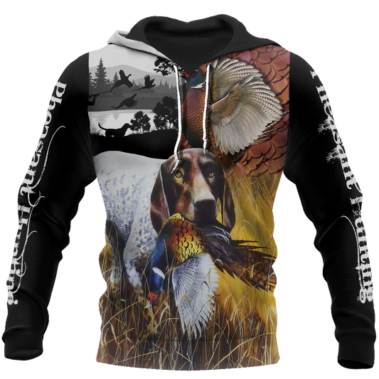 Pheasant German Shorthaired Pointer Hunting 3D All Over Printed Shirts For Men And Women JJ110201 - Amaze Style™-Apparel