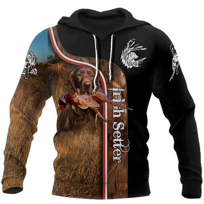 Pheasant Setter Hunting 3D All Over Printed Shirts For Men And Women JJ100201 - Amaze Style™-Apparel