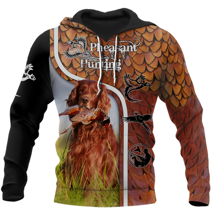 Pheasant Setter Hunting 3D All Over Printed Shirts For Men And Women JJ080202 - Amaze Style™-Apparel
