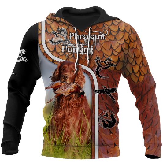 Pheasant Setter Hunting 3D All Over Printed Shirts For Men And Women JJ080202 - Amaze Style™-Apparel