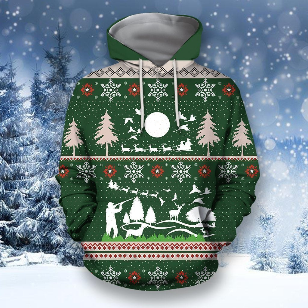 3D All Over Printed Hunting Christmas Shirts and Shorts - Amaze Style™-Apparel