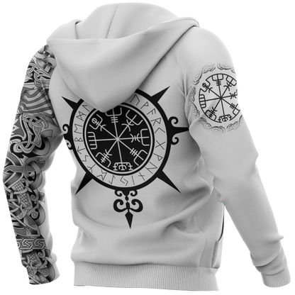 3D All Over Printed Viking Tattoo Hoodie - Amaze Style™-Apparel
