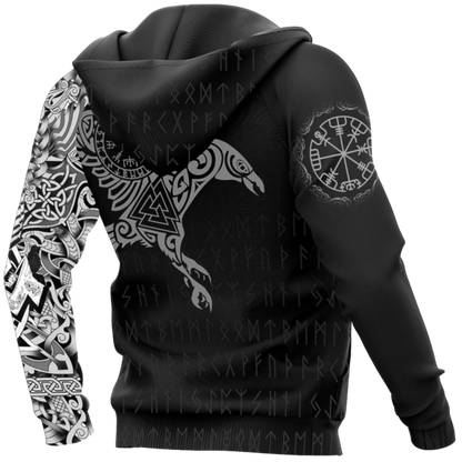 Vikings - The Raven of Odin Tattoo version 2.0 - Amaze Style™-Apparel