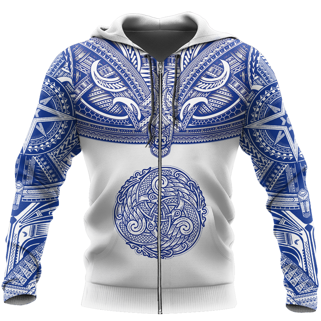 Kekoa Pullover Hoodie Blue DC025-AZ091005 - Amaze Style™-Apparel