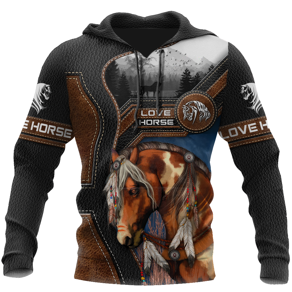 Love Beautiful Horse 3D All Over Printed Shirts TR1305201 - Amaze Style™-Apparel