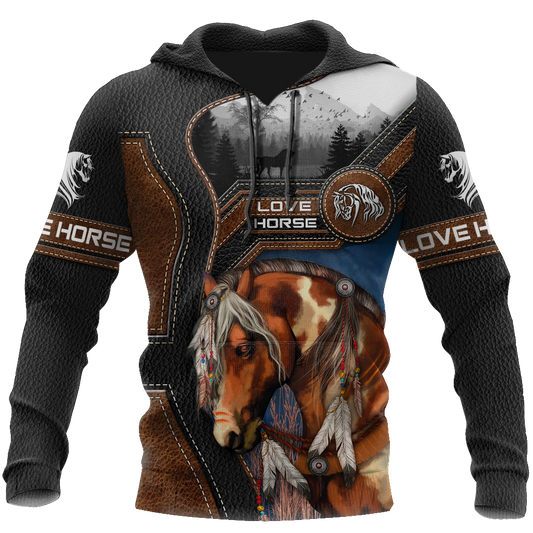 Love Beautiful Horse 3D All Over Printed Shirts TR1305201 - Amaze Style™-Apparel