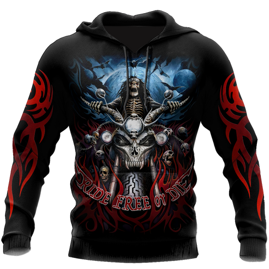 Ride free or die 3D All Over Printed Shirts and short for Men and Women PL