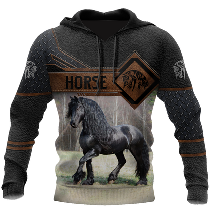 Premium Friesian Horse 3D All Over Printed Unisex Shirts