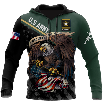 US Veteran Army Green 3D All Over Printed Shirts For Men And Women Proud Military