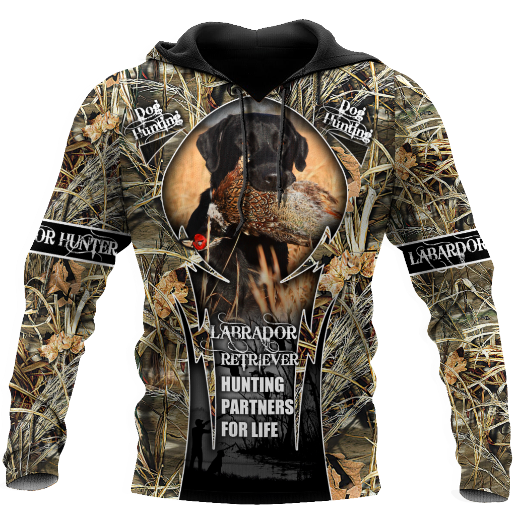 Hunting Labrador 3D Over Printed Unisex Deluxe Hoodie ML