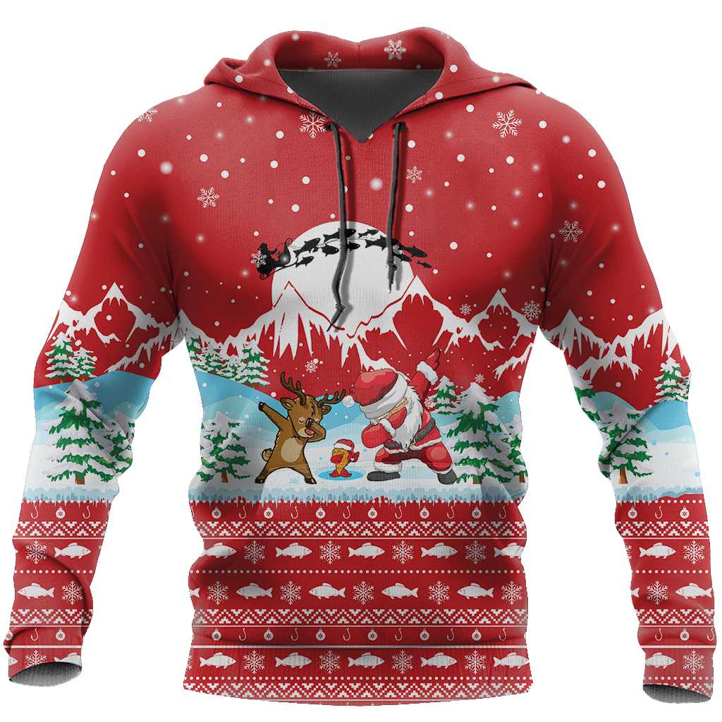 HC Christmas Santa Fishing YOLO - Red TR131101 - Amaze Style™-Apparel
