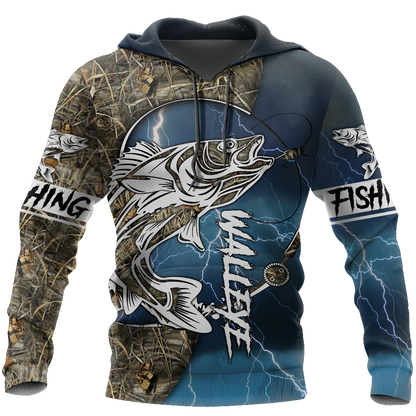 HC Walleye fishing gear shirt blue TR191102 - Amaze Style™-Apparel