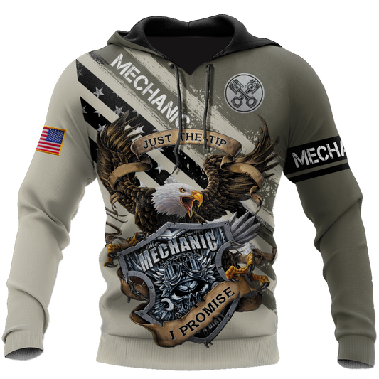 Mechanic All Over Printed Hoodie For Men and Women TN