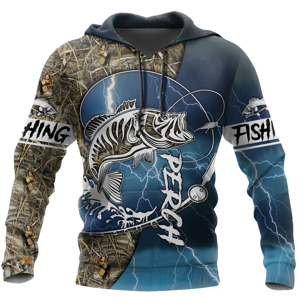Perch Fishing huk up all Printing Shirts for men and women Blue color TR021202 - Amaze Style™-Apparel