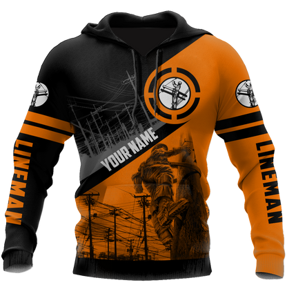 Premium Custom Name Unisex All Over Printed Lineman Shirts MEI