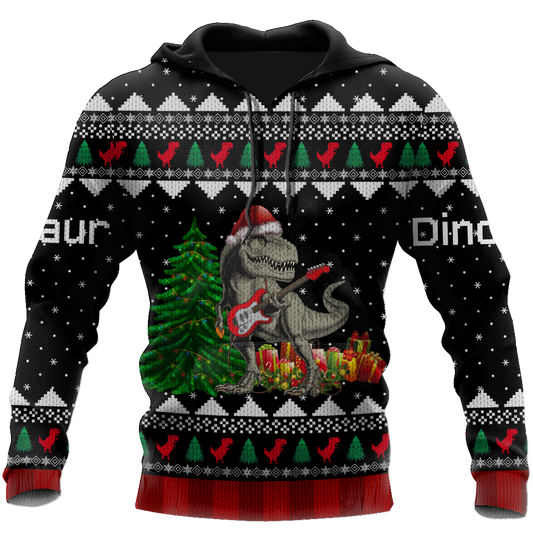 Dinosaur Christmas 3D all over printed shirts