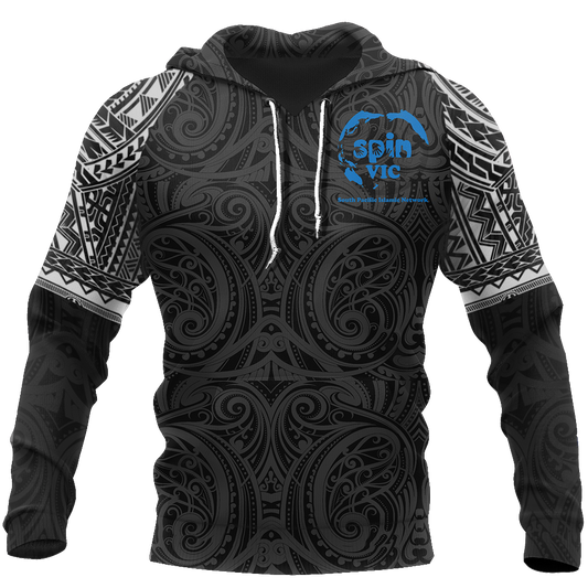 Special Black All Over Hoodie White K4 - Amaze Style™-Apparel