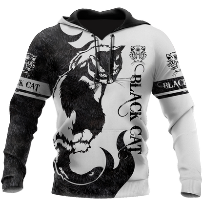 Love Black Cat Tattoo 3D all over shirts for men and women