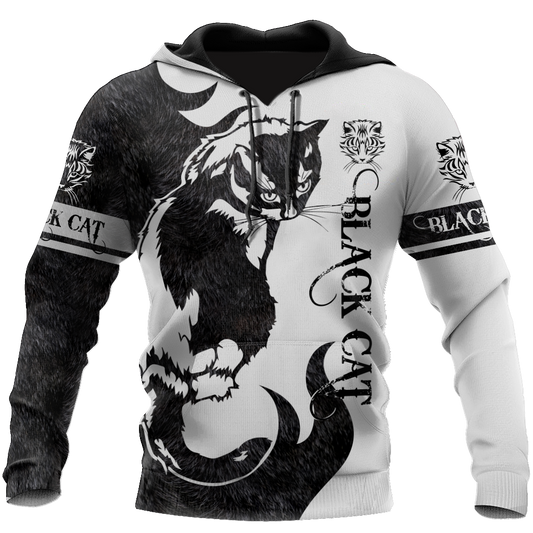 Love Black Cat Tattoo 3D all over shirts for men and women