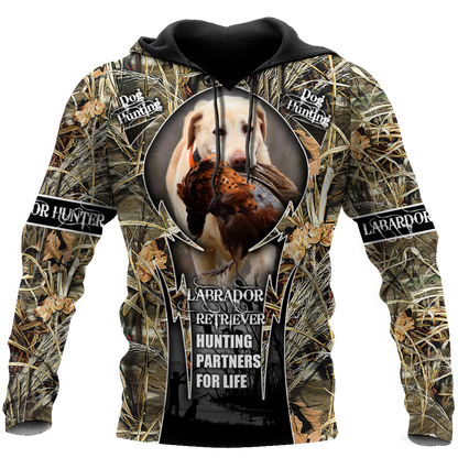 Hunting Labrador 3D Over Printed Unisex Deluxe Hoodie ML
