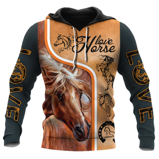 Love Horse 3D All Over Printed Unisex Shirts Pi112037
