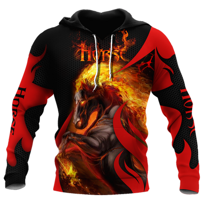 Black Horse 3D All Over Printed Unisex Shirts Pi112043