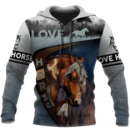 Love Horse 3D All Over Printed Shirts TR2704200 - Amaze Style™-Apparel