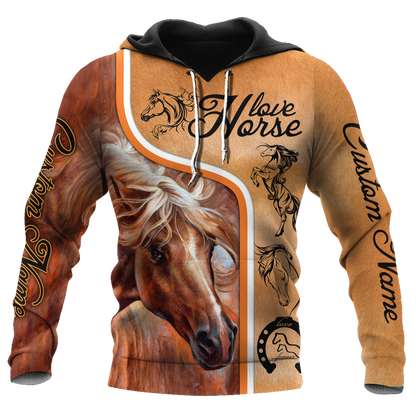 Personalized Love Horse 3D All Over Printed Unisex Shirts Pi112038