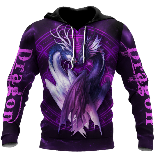 Purple Dragon 3D Hoodie Shirt For Men And Women