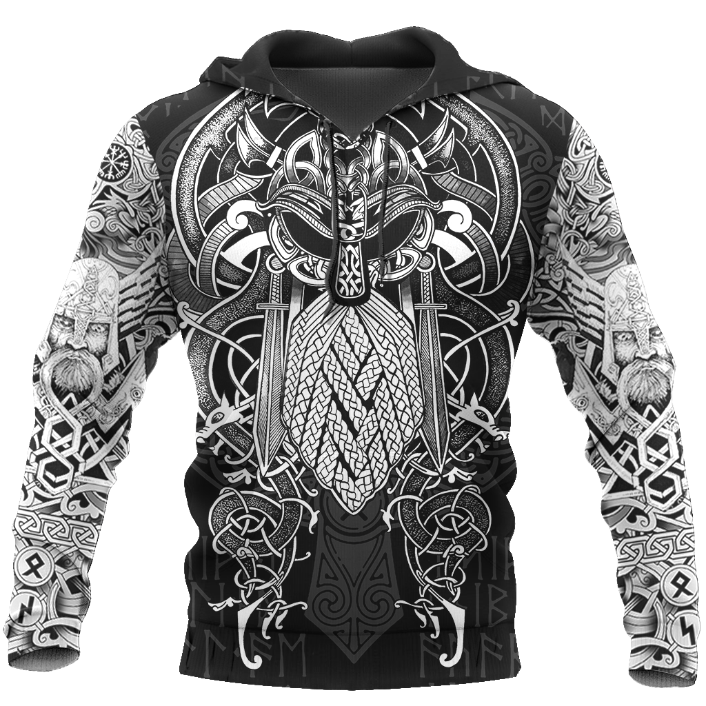3D All Over Printed Viking Odin Hoodie - Amaze Style™-Apparel