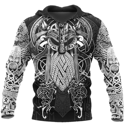 3D All Over Printed Viking Odin Hoodie - Amaze Style™-Apparel
