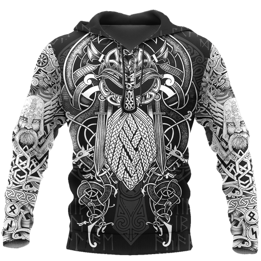 3D All Over Printed Viking Odin Hoodie - Amaze Style™-Apparel