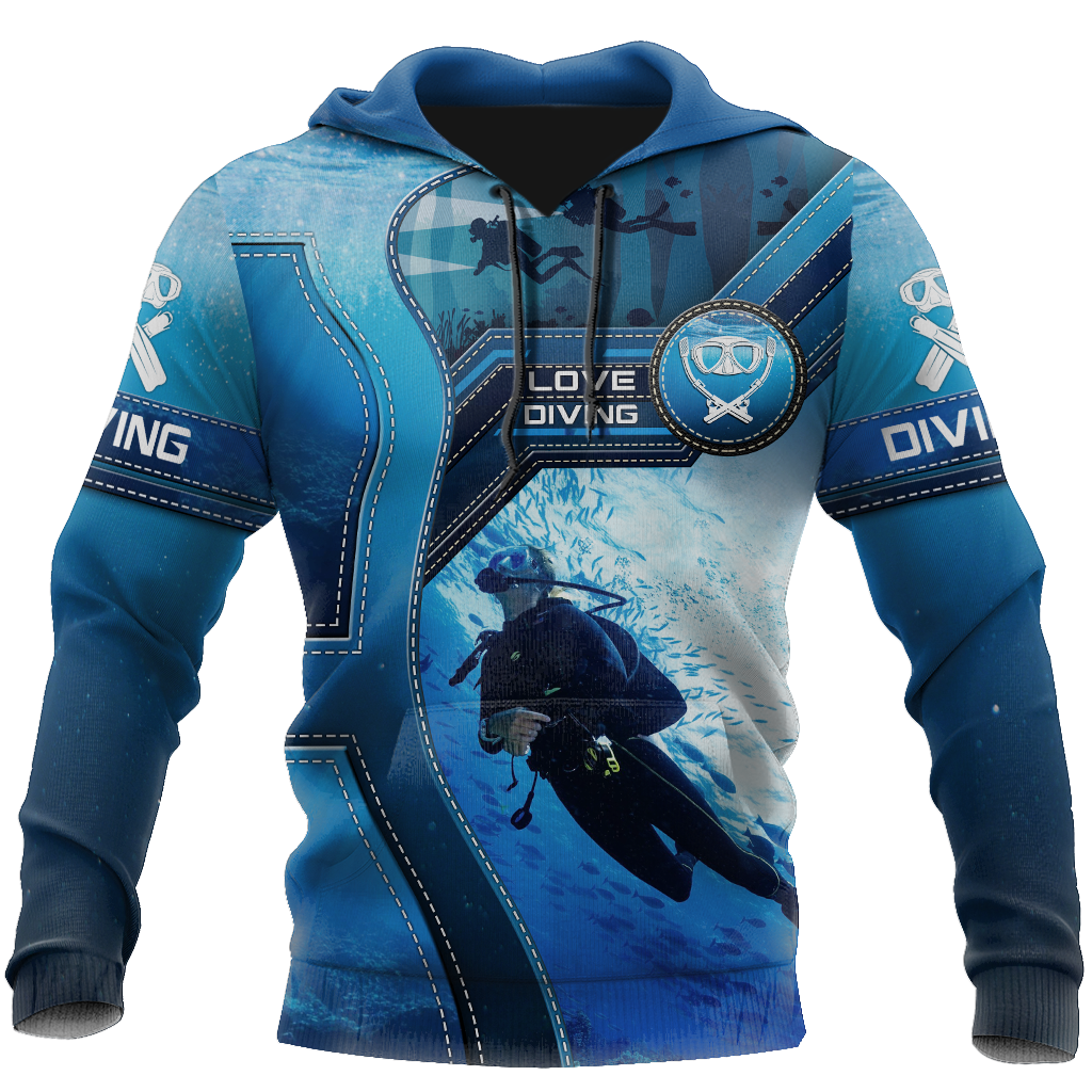 Scuba Diving 3D All Over Printed Shirts For Men and Women - Amaze Style™-ALL OVER PRINT HOODIES