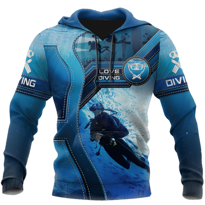 Scuba Diving 3D All Over Printed Shirts For Men and Women - Amaze Style™-ALL OVER PRINT HOODIES