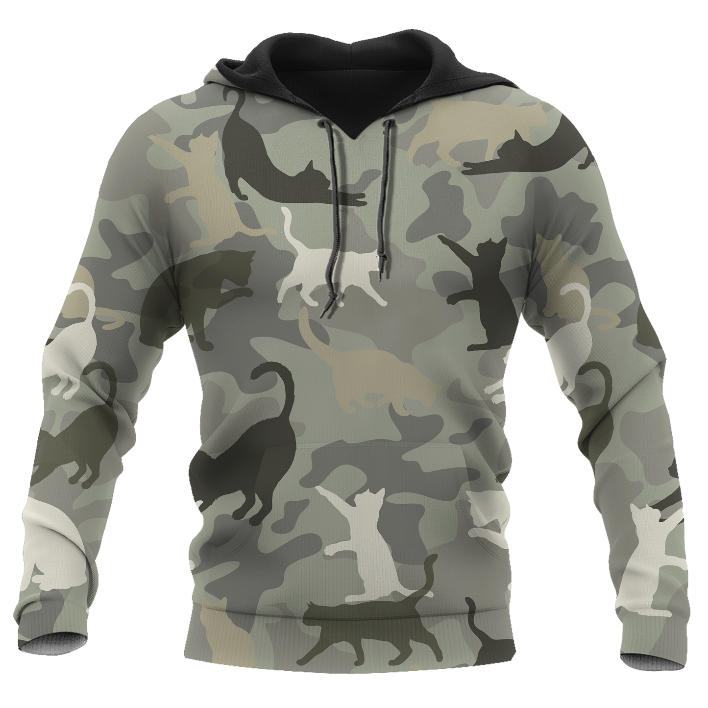 Love Cat Camo premium hoodie sweatshirt