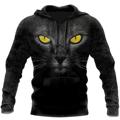 Love Black Cat cover face hair 3D all over shirts