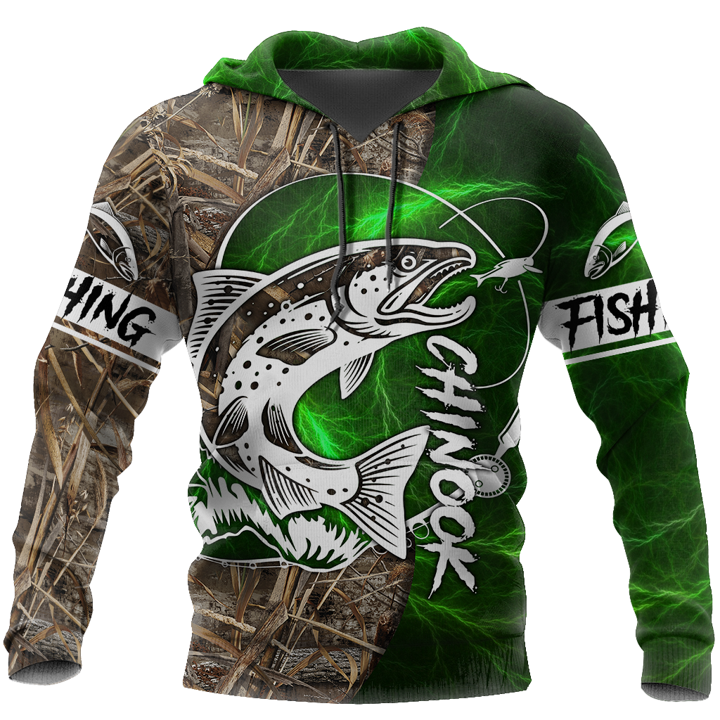 Chinook Fishing Salmon camo all over printed shirts for men and women green color TR040102 - Amaze Style™-Apparel