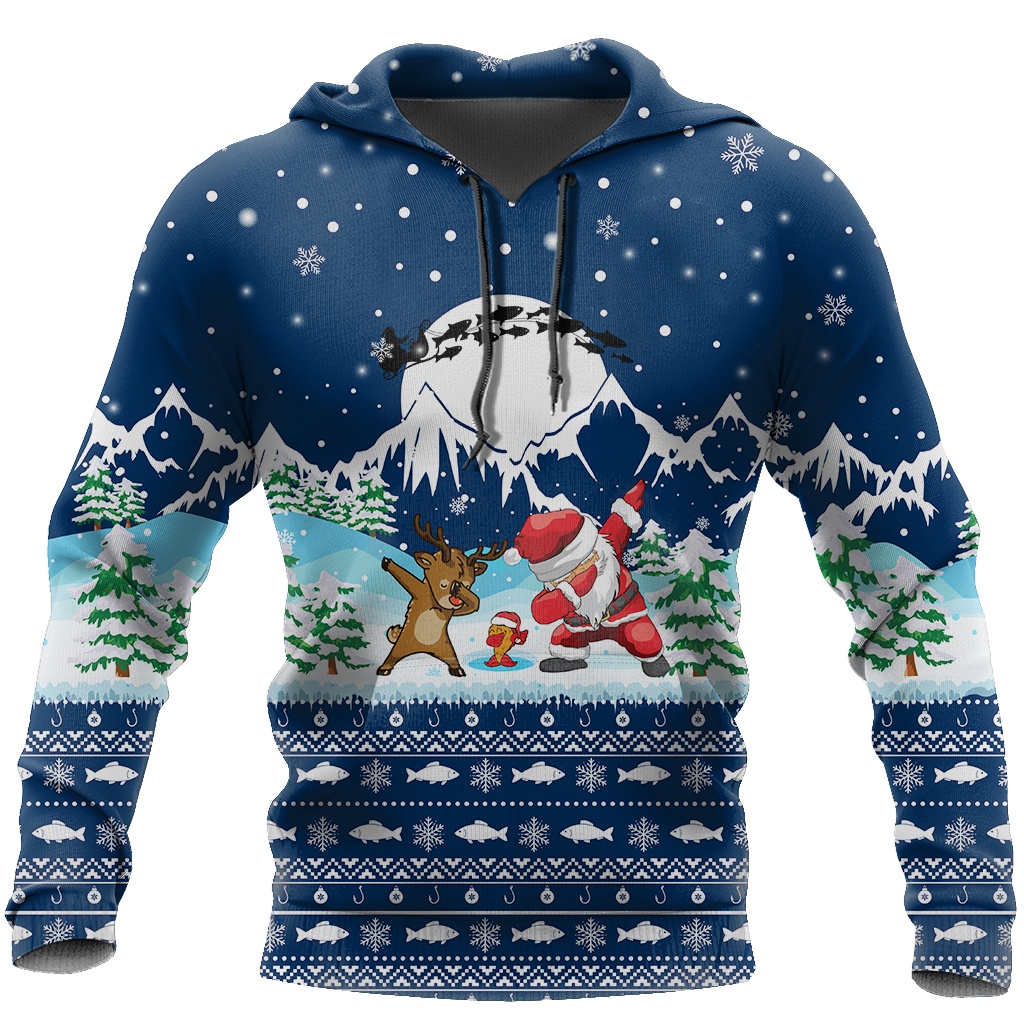 HC Christmas Santa Fishing YOLO - Blue TR131102 - Amaze Style™-Apparel