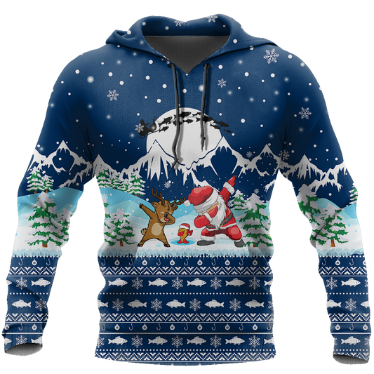 HC Christmas Santa Fishing YOLO - Blue TR131102 - Amaze Style™-Apparel