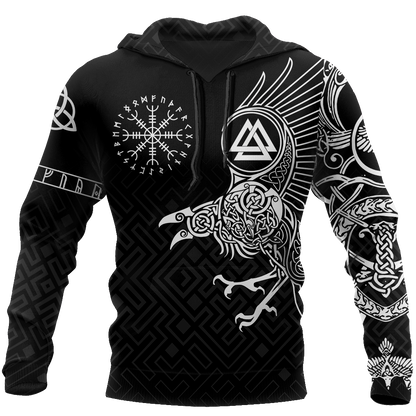 Vikings - The Raven of Odin Tattoo Special Hoodie - Amaze Style™-Apparel