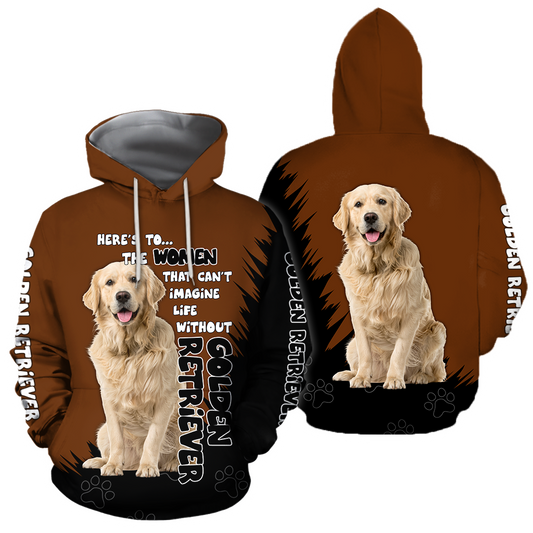 Golden Retriever Dog Lover 3D Full Printed Shirt For Men And Women Pi281208 - Amaze Style™-Apparel