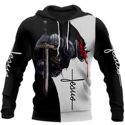 Knight God Jesus 3D All Over Printed Shirt Hoodie For Men And Women JJ060401 - Amaze Style™-Apparel
