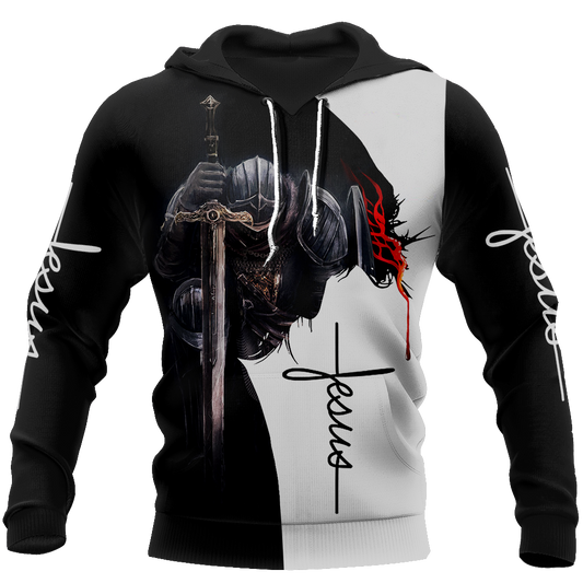 Knight God Jesus 3D All Over Printed Shirt Hoodie For Men And Women JJ060401 - Amaze Style™-Apparel