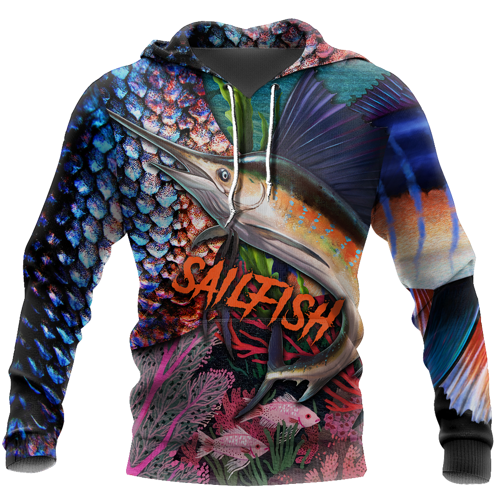 Sailfish Fishing on skin 3D all over shirts for men and women TR111201 - Amaze Style™-Apparel