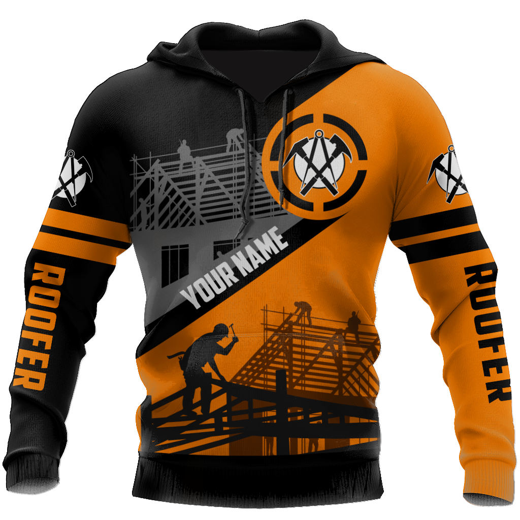 Custom Name Roofer Man 3D All Over Printed Shirts For Men