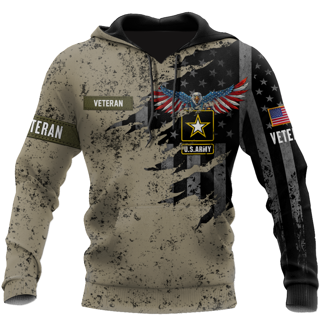 Veteran US Army Eagle in my heart 3D shirts for men and women Proud Military