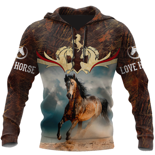 Love Horse 3D All Over Printed Shirts  Hoodie MP09082001
