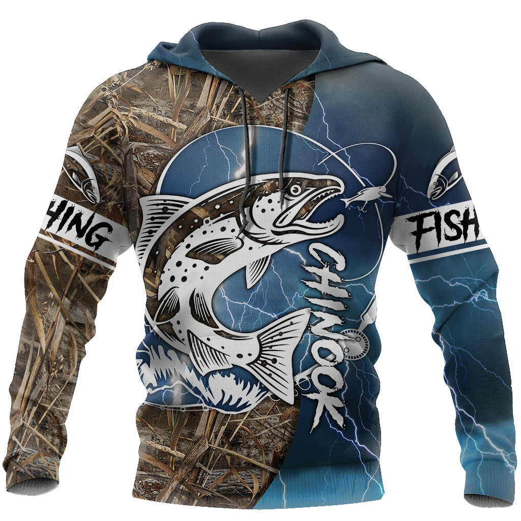 Chinook Fishing Salmon camo all over printed shirts for men and women blue color TR040101 - Amaze Style™-Apparel