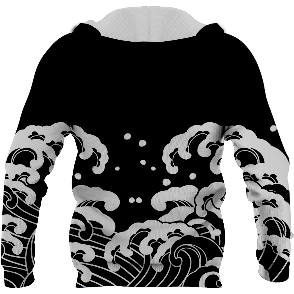 Koi Fish Black Hoodie HC3703 - Amaze Style™-Apparel