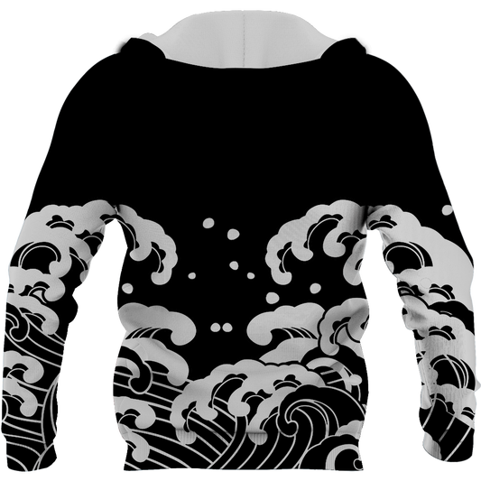 Koi Fish Black Hoodie HC3703 - Amaze Style™-Apparel
